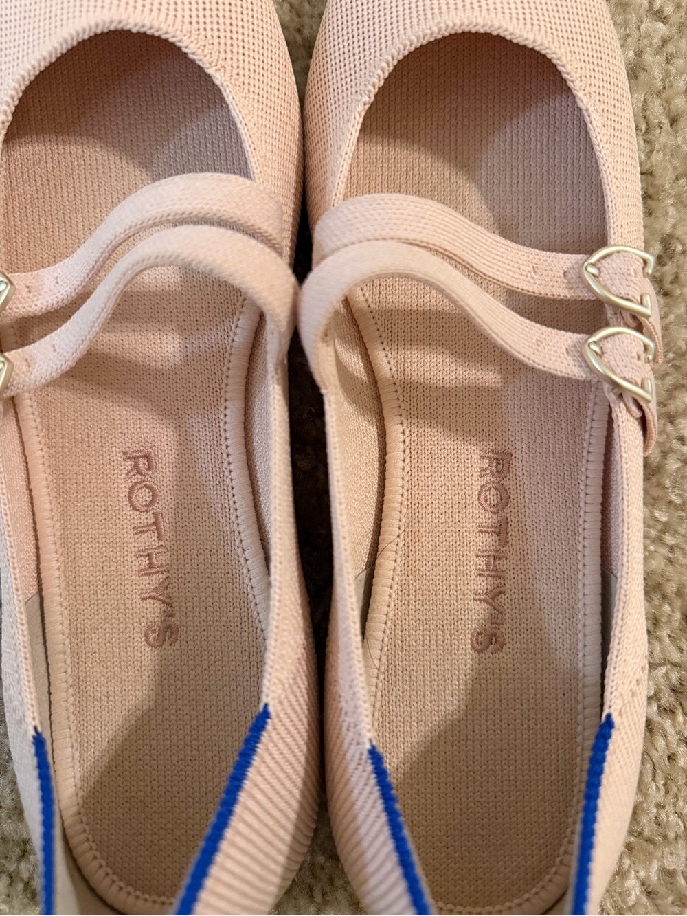 Rothy's Blush Pink Double-Strap Mary Jane Flats - Picture 5 of 5